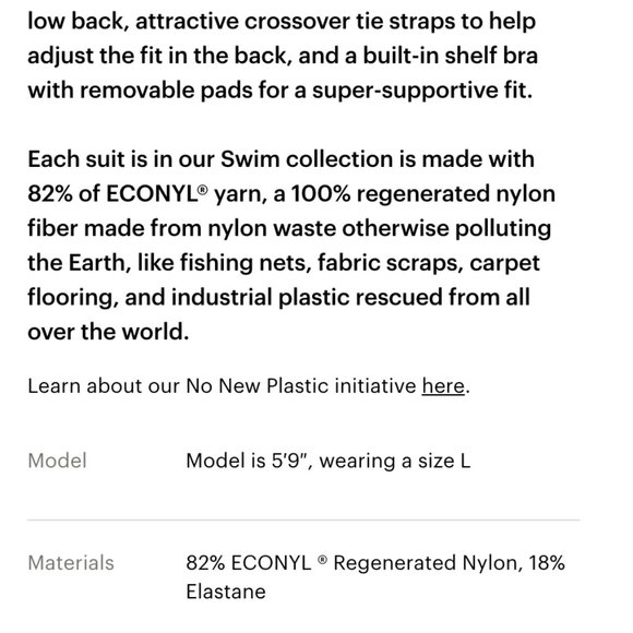 Everlane - The String One-Piece Swimsuit - Medium - Picture 7 of 7